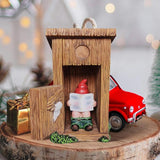 nezababy Funny Garden Gnome Outdoor Statues Naughty Sculpture Decoration Inappropriate Read Newspaper Gnome for Indoor Lawn Yard Red