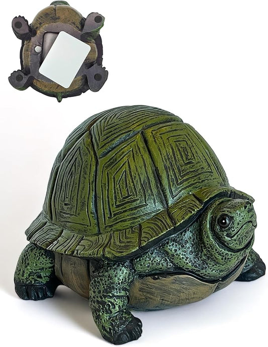 Gift Essentials Stocky Turtle Garden and Patio Decor and Key Hider - Holds 2 Hidden Keys Outside, Secret Hidden Door Underneath