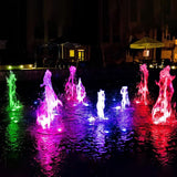 T-SUN Solar Pond Light LED Underwater Pond Light Solar Fountain Lights IP68 Waterproof Pond Lights for Aquarium Garden Waterfall Fish Trank(5 Lights-RGB)