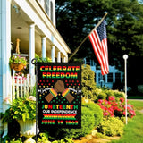 Juneteenth Garden Flag June 19th African American Emancipation Independence Day Yard Flag Celebrate Freedom Since 1865 Garden Flags Stars and Stripes Polyester Double Sized House Banner