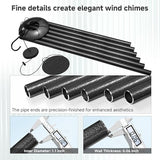 66" Extra Large Wind Chimes for Outside Deep Tone, 6 Thick and Bold Aluminum Tubes Tuned Relaxing Melody Wind Chime, Big Wind Chimes for Garden Patio Decor, Great Gift Idea for Mother's Day (Grey)