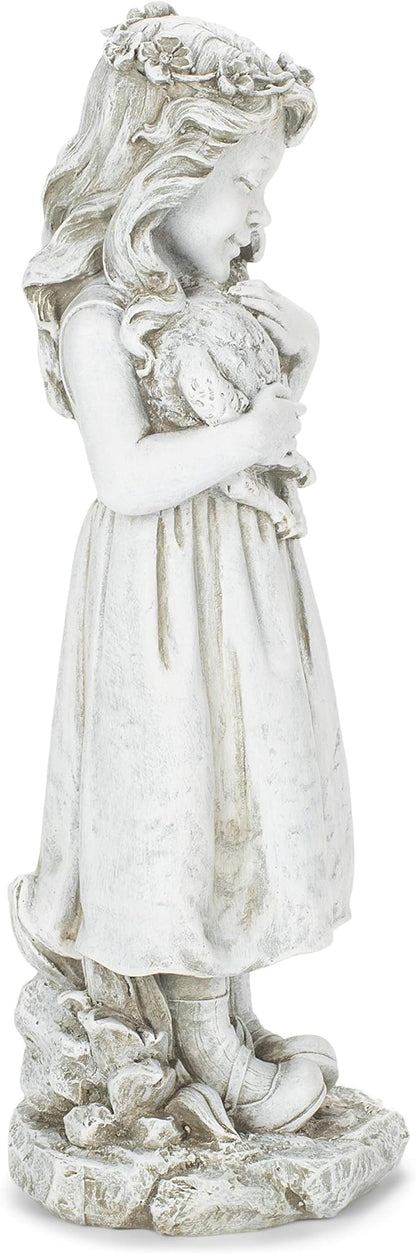 Joseph's Studio by Roman Inc., Girl with Lamb Garden Statue, Garden Collection, Religious Statue, Holy Family, Memorial, Angel, Patron Saint, Garden Décor (5x5x16)
