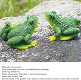 Pissente Frog Statue Garden Decor Resin Weatherproof Outdoor Frog Figurine Lawn Ornament for Indoor Outdoor Patio Yard (1 Pair)