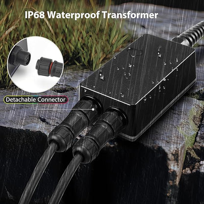 RGB Pond Light with APP, 6W Frog Fountain Lights with 12V Transformer, IP68 Waterproof Underwater Pond Lights with Long Cables for Ponds Waterfall Fountain Gardens Water Feature, 2 SpotLights