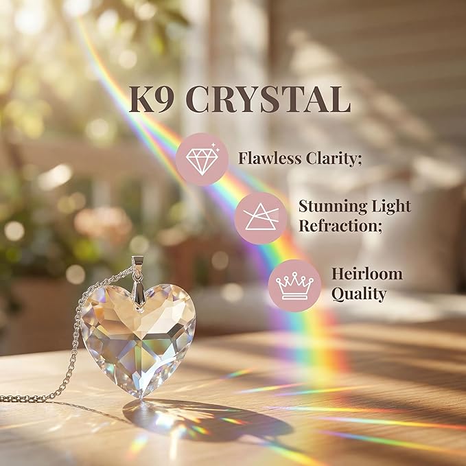 Pet Memorial Gifts for Dogs Cats: Heart Crystal Suncatcher Dog Memorial Gifts Loss of Dog Sympathy Gift Pet Remembrance Gift for Grieving Friends Family Member, Cat Memorial Gifts for Loss of Cat