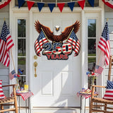 22.4'' 250th Anniversary Eagle Yard Sign Decorations 4th of July Memorial Day Garden Stakes Door Hanging Outdoor Decor 250 Year Patriotic Independence Day Metal Sign with Stake for 1776-2026 Decor