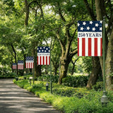 250 Years America Anniversary Garden Flag, Double-sided 250 YEARS Usa Flag Patriotic 4th of July Yard Sign for Outdoor Independence Day Decoration