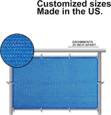Eden's Decor Balcony Privacy Screen Cover Mesh Windscreen Weather-Resistant UV Protection for Backyard Deck, Patio, Balcony, Pool, Porch, Fence, Railing, Gardening (Blue,4'2"x 15')