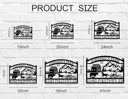 Custom Metal Ranch Sign, Outdoor Ranch Sign, Metal Hanging Farm Signs,Custom Farm Sign,Personalized Metal Farm and Ranch Signs, Custom Outdoor Hanging Sign for Farmhouse Decor and Gifts