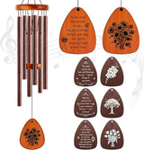 37" Matte Textured Aluminum Wind Chimes for Outdoor Patio & Garden – Large Modern Black Wind Chime with Deep Soft Tone, Thoughtful Home Gift (Brown, 37")