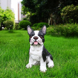 Outdoor French Bulldog Dog Statue with Interchangeable Welcome Sign and Detachable Solar Lantern –LED Light Garden Dog Sculpture Décor, Cute Puppy Design for Yard, Porch, Gift
