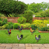 Metal Rooster Yard Decor,16 in Outdoor Chicken Statue Decoration for Patio Lawn Garden,3D Rooster Garden Statues,Chicken Yard Art Sculpture Outdoor Figurines,Metal Chicken Decor,1 Pcs (red)