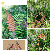 5Pcs Garden Decor Metal Flowers for Outside,Garden Stakes Decorative,Flower Bed Decor Plant Stakes,Garden Statues Outdoor Clearance,Metal Yard Art Outdoor,Plant Decorations for Pots