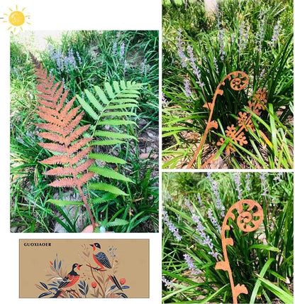 5Pcs Garden Decor Metal Flowers for Outside,Garden Stakes Decorative,Flower Bed Decor Plant Stakes,Garden Statues Outdoor Clearance,Metal Yard Art Outdoor,Plant Decorations for Pots
