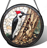 Stained Glass Window Hanging - Cute Penguin Suncatcher for Doors Garden Patio Sun Catchers Decor Christmas Mother's Day Birthday Teenager Gifts for Women Men Mom Nana Friend 15 in