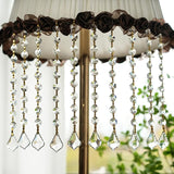 10pcs Crystal Garland Strands Hanging Glass Chandelier Beads Chains Crystal Chandelier Replacements Wedding Decoration for Christmas Party Gold Pinning