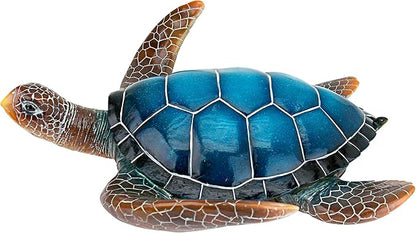Large Blue SEA Turtle Statue