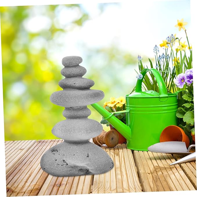 GANAZONO Garden Cairn Landscape Rockery Zen Stacked Stones Bonsai Landscaping Stone Mini Stone Statue Decor