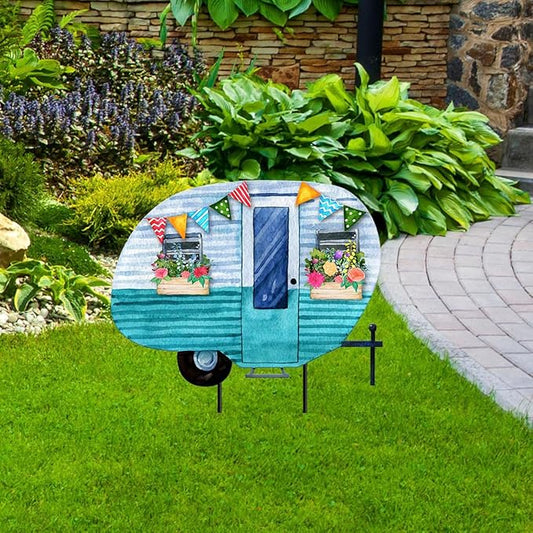 Briarwood Lane Spring Camper Metal Art