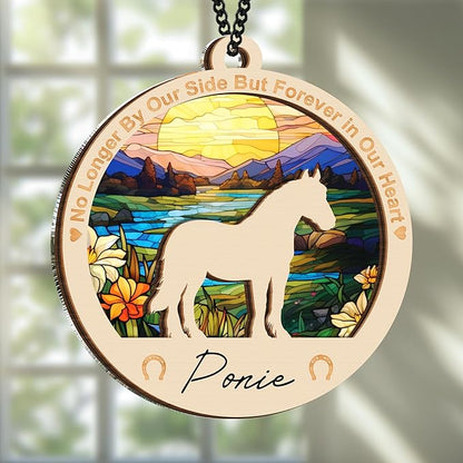 Horse Memorial Ornaments, Christmas Xmas Tree Ornament, Window, Car Hanging, Sympathy Gift for Loss of Horse, Bereavement Keepsake, Holiday Decoration for Pet Loss PO236