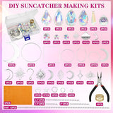 228pcs Sun Catcher Kits for Adults, DIY Arts and Crafts for Women Prism Crystal Suncatchers Indoor Window Hanging Ornaments Decor for Home Gifts for Mother Wife Daughter