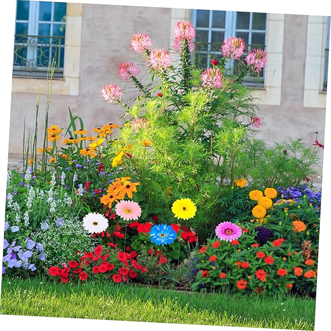Levemolo 5pcs Decorative Garden Stakes for Outdoor Pathway and Patio Decor Lawn Adornment for Housewarming and Mother Day