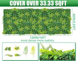 Grooy Artificial Grass Wall 40"x120"(33.33 SQFT), Boxwood Wall Panels UV-Protected Greenery Privacy Hedge Screen for Indoor Outdoor Patio Balcony, Party Garden Fence Decor