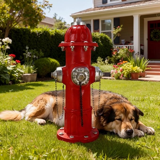 Fire Hydrant for Dogs to Pee On Outdoor Resin Dog Pee Post Yard Decor Funny Fake Fire Hydrant Dog Training Statue for Garden Patio Lawn Ornament Backyard Decoration for Puppies
