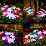 Ahaorigin Solar Garden Lights Outdoor, 8 Pack Blooming Lily Solar Flowers Outdoor Waterproof, 7 Color Changing Bigger Flower Lights for Yard Patio Decor, Gift for Mom