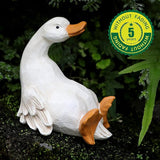 LEGIFO Duck Yard Decorations Outdoor Ornaments Set of 3, Resin Goose Sculpture Statue Front Porch Garden Decor for Outside Imitation Wood Carving, Funny Animal Decorations Fairy Craft Yart Art Decor