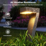 WdtPro Solar Lights Outdoor Pathway Lights, 6 Pack Upgraded Bright LED Outdoor Solar Light for Outside, IP65 Waterproof Solar Garden Light for Yard, Driveway, Walkway, Landscape, Patio Decor