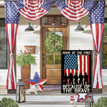 AVOIN colorlife Memorial Day Patriotic Garden Flag 12x18 Inch Double Sided, Veteran USA flag 4th of July Independence Day Yard Outdoor Decoration