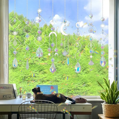 228pcs Sun Catcher Kits for Adults, DIY Arts and Crafts for Women Prism Crystal Suncatchers Indoor Window Hanging Ornaments Decor for Home Gifts for Mother Wife Daughter