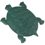 Tortoise Stepping Stone, Cast Iron Turtle Paver, Decorative Garden Flagstone for Lawn, Yard, Walkway, Flower Bed (Green)