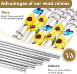 Sympathy Gift Memorial Wind Chimes - Windchime in Loving Memory of Loved One, Bereavement Gifts for Loss of Mom/Dad, Condolences Grief Remembrance Funeral Grieving, Sunflower