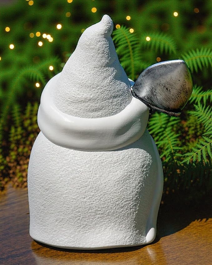 Leverse Whimsical Garden Gnome Statue with Shovel - 5.9 Inch Resin Outdoor Decor, Waterproof White Figure for Yard & Patio (Shovel)