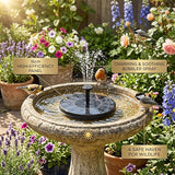 Solar Fountain, Solar Powered Bird Bath Fountain Pump, Solor Bird Bath Fountain, Solar Bubbler for Bird Bath, Solar Powered Bird Fountain, for Outdoors Garden Patio Backyard Decor