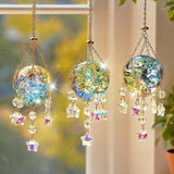 H&D HYALINE & DORA 3 Pcs Crystal Suncatchers with 40mm Ice Cracked Ball Window Hanging Decor for Healing Yoga Meditation