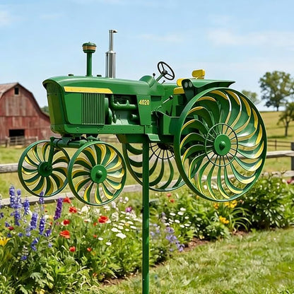 Garden Decor Tractor Wind Sculpture, Tractor Wind Sculpture Garden Decor | Yard Ground Stake Windmill for Front Yard Porch Backyard Lawn Flower Bed Holiday Housewarming