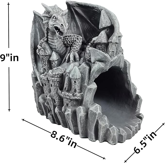 coolboy Dragon Sculpture Gutter Diverter Rain,Deco Gutter Extension Downspout, Eco-Friendly Resin Gutter Extender Diverter,Splash Block, Perfect Rain Gutter Downspout Extension for 3"x4" Downspouts