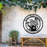 Custom Garden Sign Art,Personalized Garden Wall Art Decor,Custom Metal Flowers Shop,Birds Metal Sign for Home Wall Hanging Outdoor Decorate Gifts