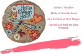 Spoontiques - Garden Décor - Home Sweet Dragonfly Stepping Stone - Decorative Stone for Garden