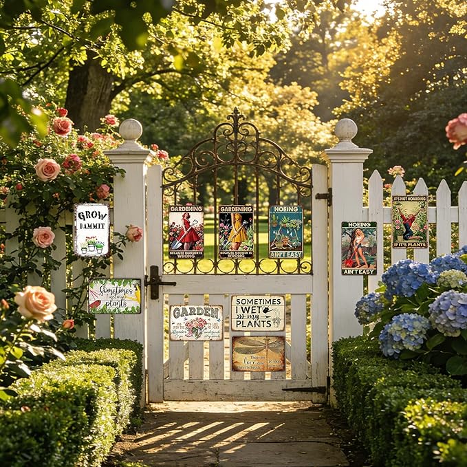 Funny Garden Decor Metal Signs For Outside Gardening Gifts For Women Sometimes I Wet My Plants Sign Greenhouse Decorations Farmhouse Rustic Wall Decor Signs She Shed Sign Funny Yard Decor 12x8 Inch