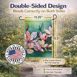 Caroline's Treasures Louisiana Magnolias in Watercolor Garden Flag Mailbox Flag Decorative Yard Flag Banner Outside Patio Artwork Yard Flower Beds, Garden Size, Multicolor