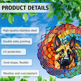 German Shepherd Yard and Garden Wind Spinner, Unique 3D Hanging German Shepherd Wind Spinner