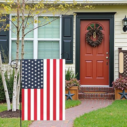 American Flag Garden Flag Patriotic Yard Flags for Everyday and Holiday Celebration Durable for Independence Day Memorial Day Veterans Day 4th of July or All Year Long House Banner 12x18 Inch