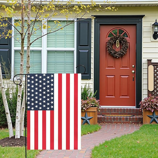 American Flag Garden Flag Patriotic Yard Flags for Everyday and Holiday Celebration Durable for Independence Day Memorial Day Veterans Day 4th of July or All Year Long House Banner 12x18 Inch