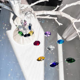 H&D HYALINE & DORA 38mm Multi-Color Feng Shui Faceted Decorating Crystal Horse Eye Prism,Pack of 12