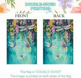 Baccessor Spring Summer Floral House Flag Double Sided 28x40 Inch Burlap,Wisteria Dragonfly Flowers Welcome Large Garden Flag Porch Patio Front Yard Seasonal Farmhouse Outside Outdoor Decor