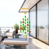 Solar Wind Chimes Unique Light, Glass Mobile Hanging Solar Light Wind Chime for Home, Garden, Patio and Yard Decor